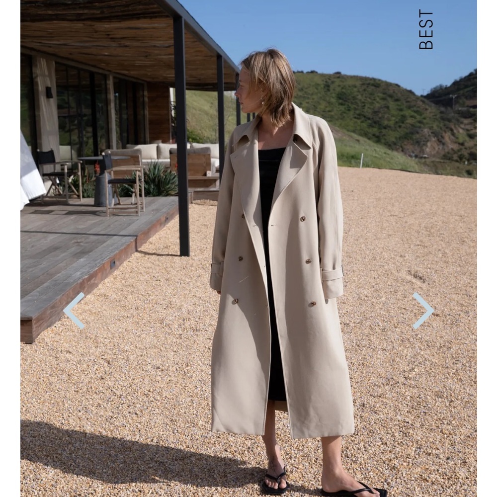 Oak and Fort oversized trench (Beige).